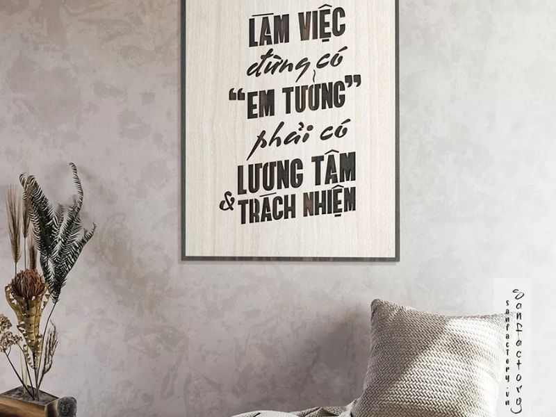 Sử dụng tranh trang trí nghệ thuật, tranh gỗ động lực